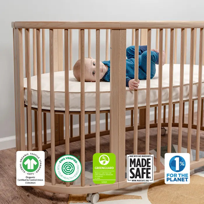 Naturepedic Organic Breathable Oval Crib Mattress – Cloud Mattress Co