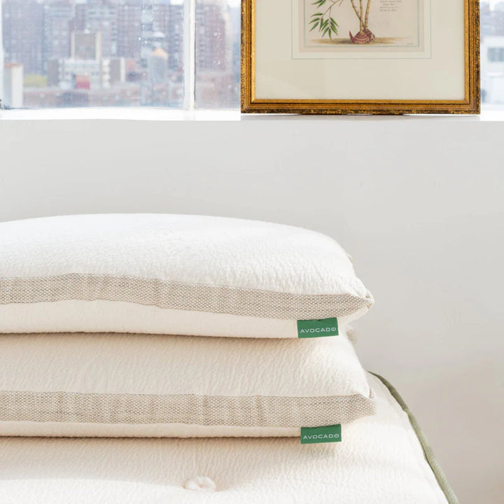 Avocado Molded Latex Pillow Gentle Support Charcoal Infused Technology