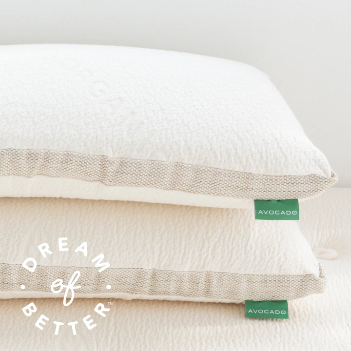 Avocado Molded Latex Pillow Gentle Support Charcoal Infused Technology