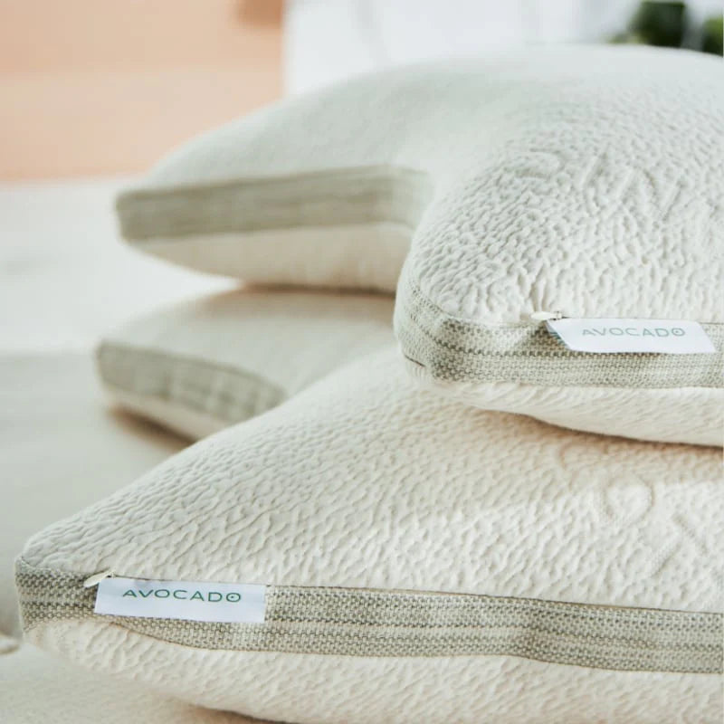 Avocado Green Pillow Adjustable Natural Latex Kapok Fill