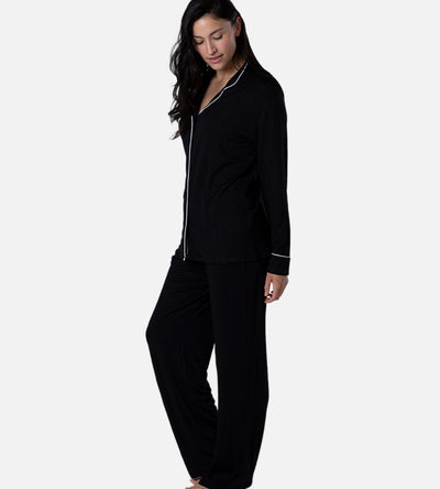Cariloha Women Sleepwear Set Long Sleeves & Pants Black