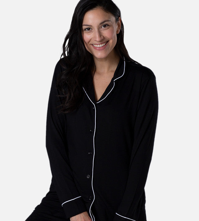 Cariloha Women Sleepwear Set Long Sleeves & Pants Black