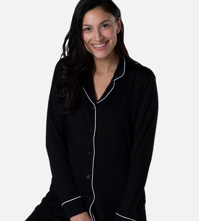Cariloha Women Sleepwear Set Long Sleeves & Pants Black