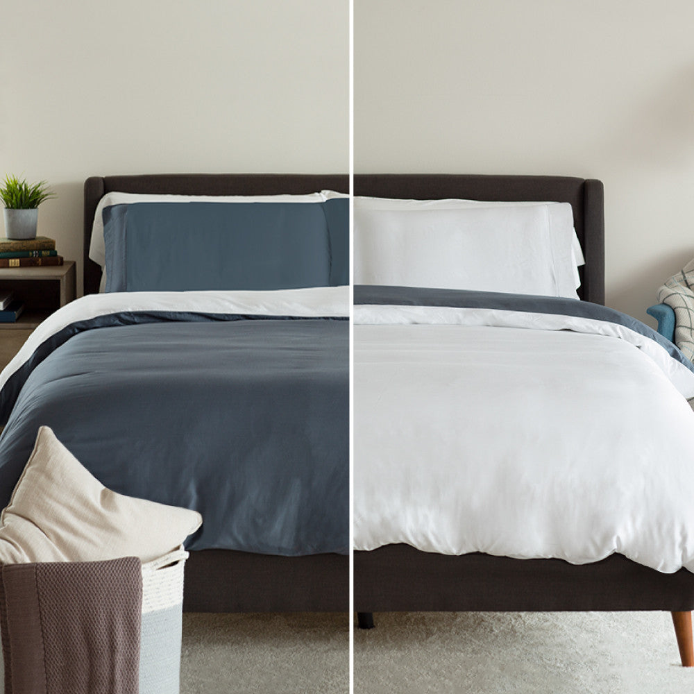 Cariloha Reversible Color Block Duvet Covers