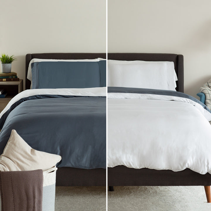 Cariloha Reversible Color Block Duvet Covers