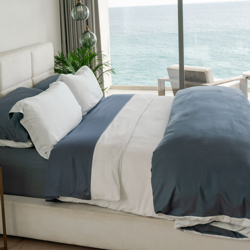 Cariloha Reversible Color Block Duvet Covers