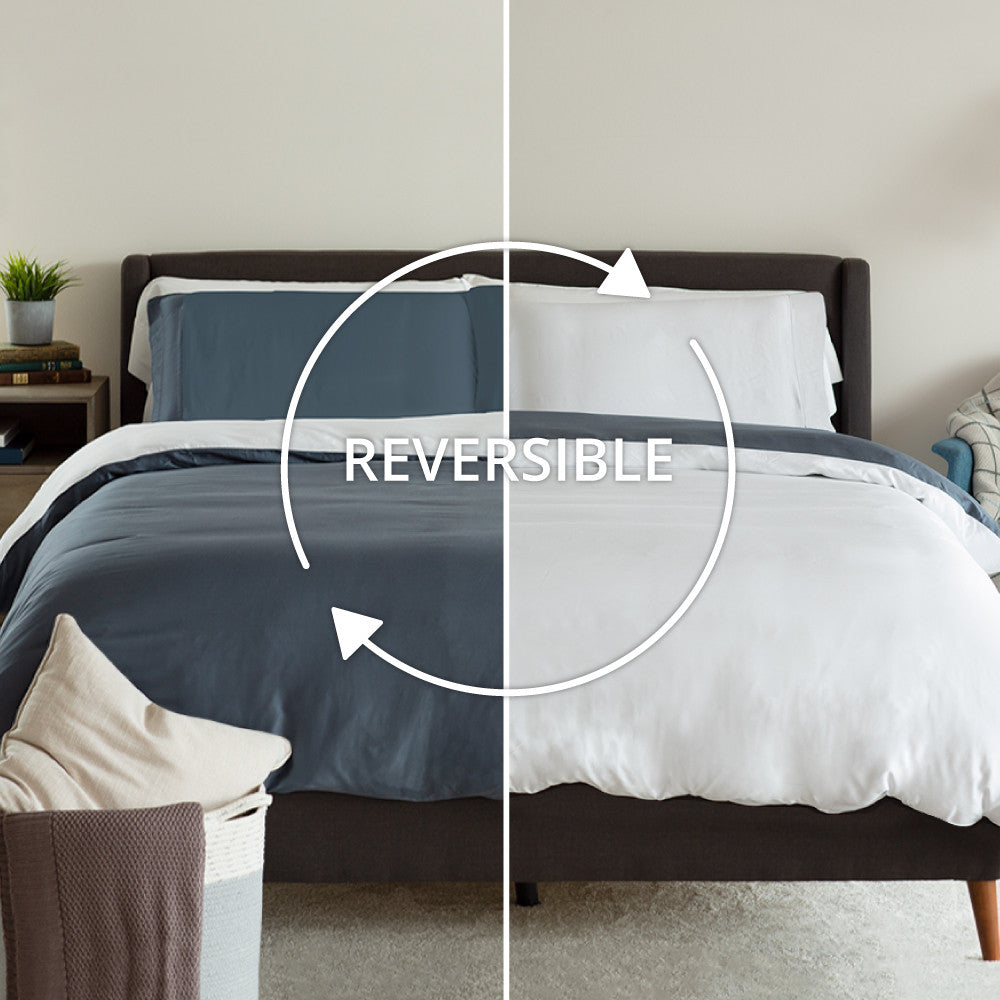 Cariloha Reversible Color Block Duvet Covers