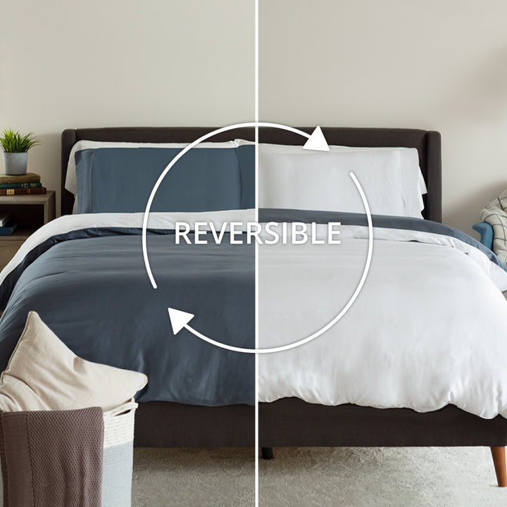 Cariloha Reversible Color Block Duvet Covers