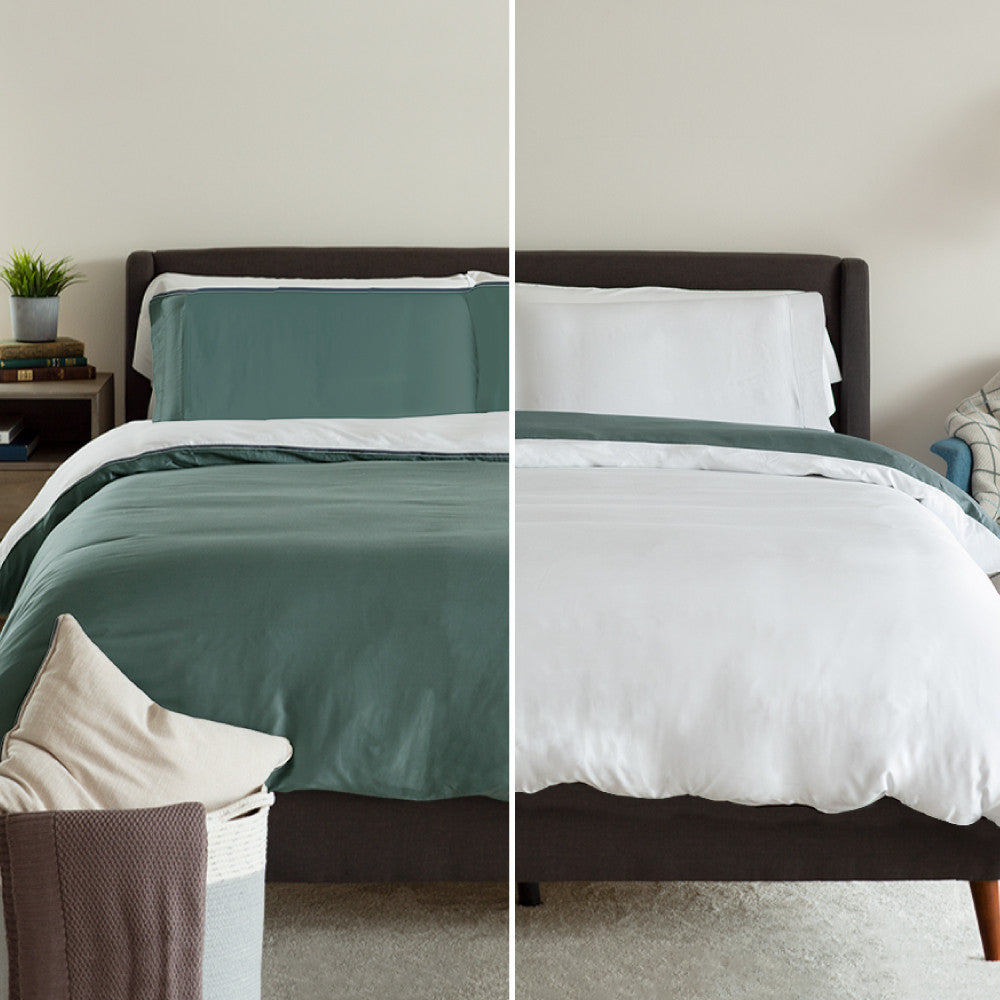 Cariloha Reversible Color Block Duvet Covers