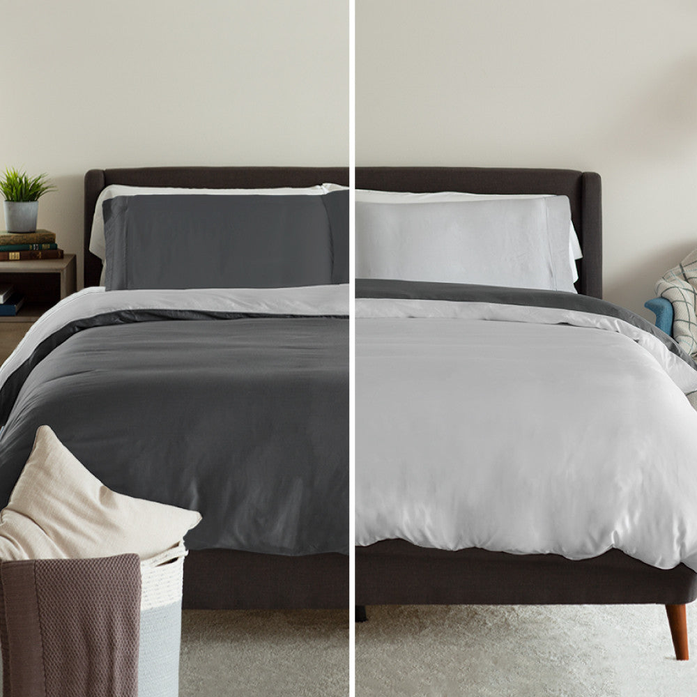 Reversible Color Block Duvet Covers - Thumbnail 2