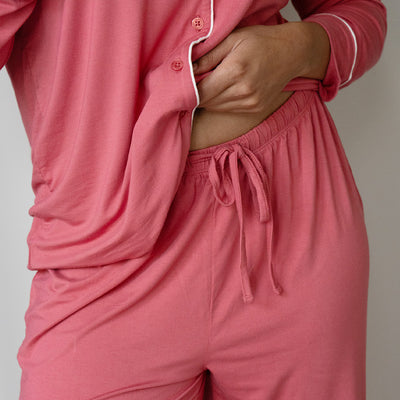 Cariloha Women Sleepwear Set Long Sleeves & Pants Dusty Rose