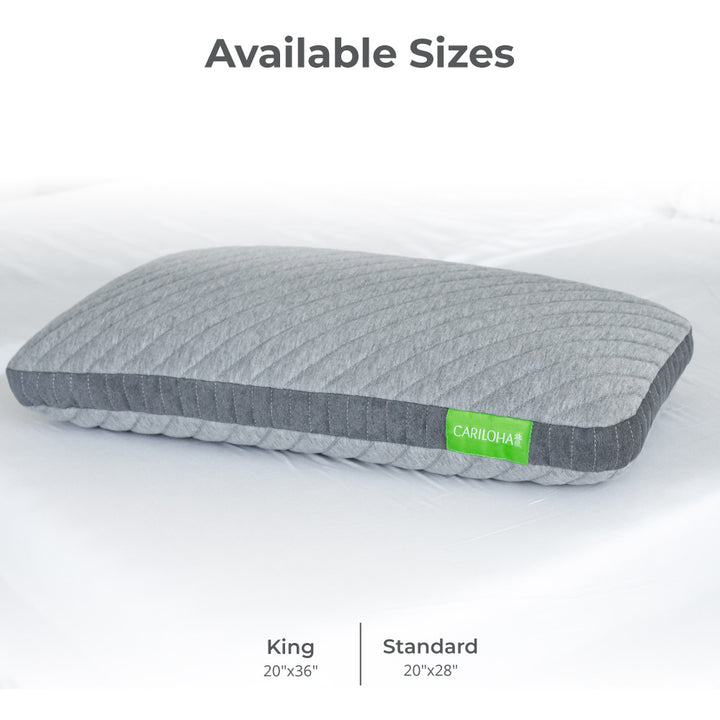 Cariloha Retreat Pillow Memory Foam Comfort