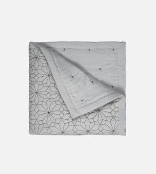 Bamboo Percale Quilt - Geo Ash Gray