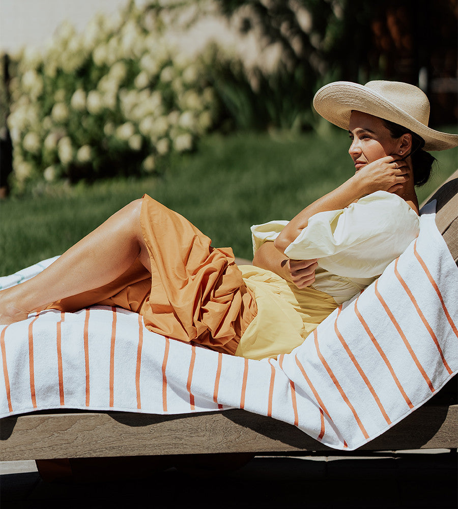 Cariloha Striped Beach Towels Sustainable Bamboo