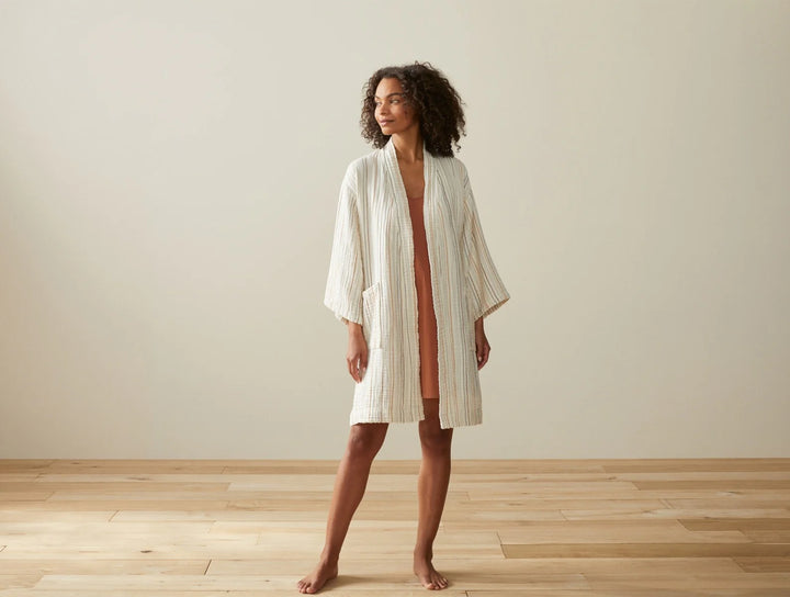 Coyuchi Women's Matelassé Organic Robe