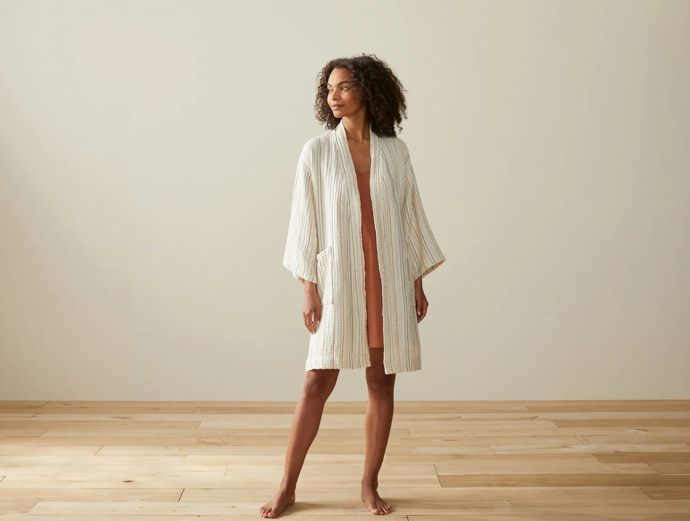 Coyuchi Women's Matelassé Organic Robe